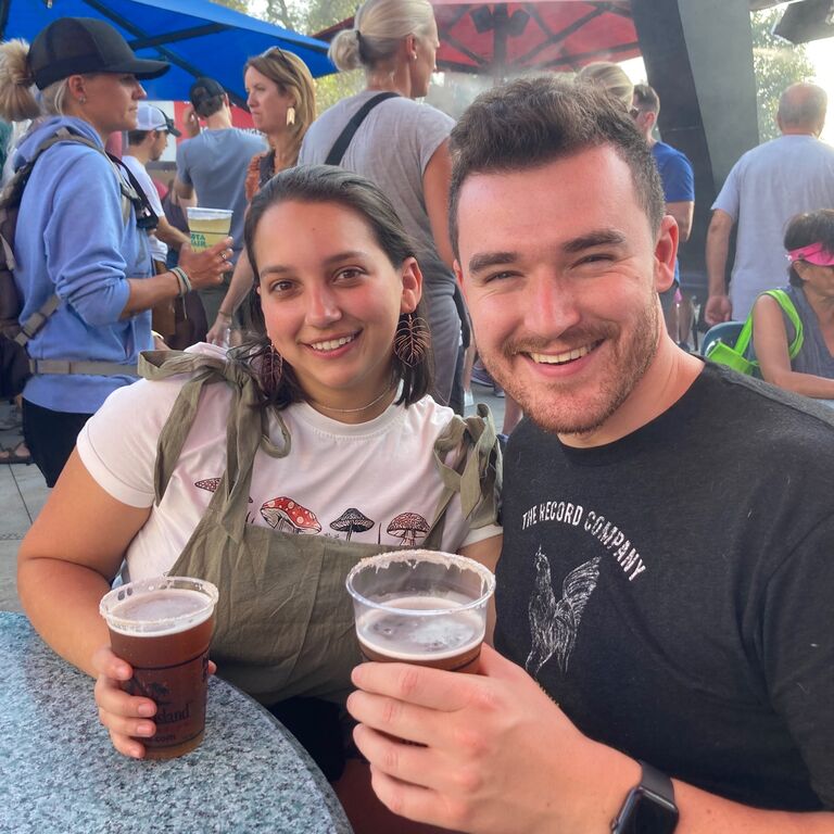 Mini donut beer at the state fair!