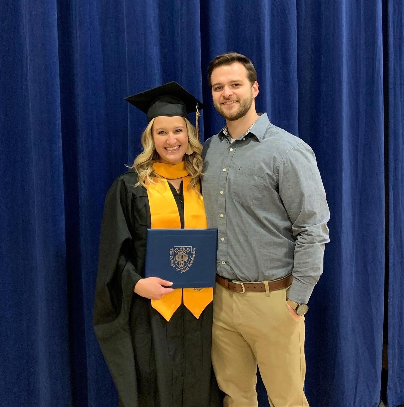 I graduated with my Masters in occupational therapy at the end of 2021 and we finally got to end the long distance part of our relationship after a year + apart, as I moved back home to MN! 