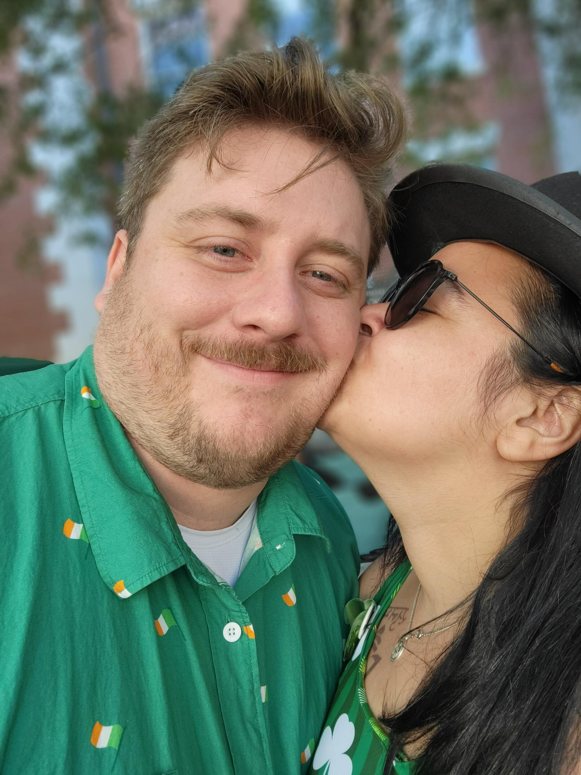 Dylan's first St. Patrick's Day in Savannah