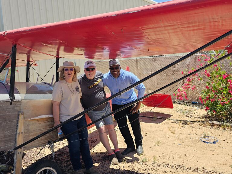 We pick up our plane!