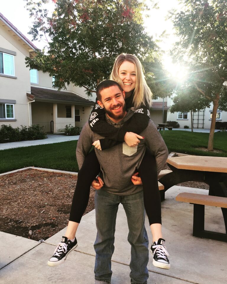 Travis visiting Katie at Sonoma State