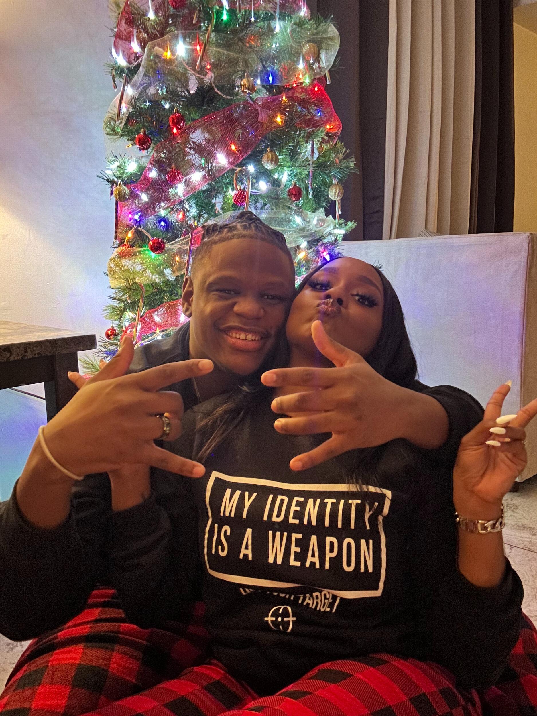 Our first Christmas together. 