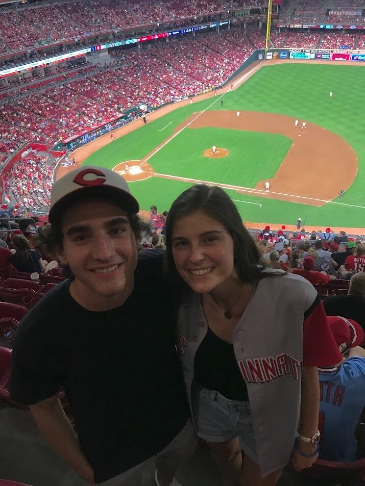 Still friends at this point! While we didn't have any romantic feelings for each other yet, we took this photo that looked like we were dating to prank one of Klayton's roommates. Maybe we should prank his roommate that we won the lottery and hope that comes true too!