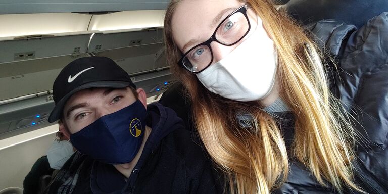 First plane ride. Going to Georgia to pick up Hailey's carto drive back