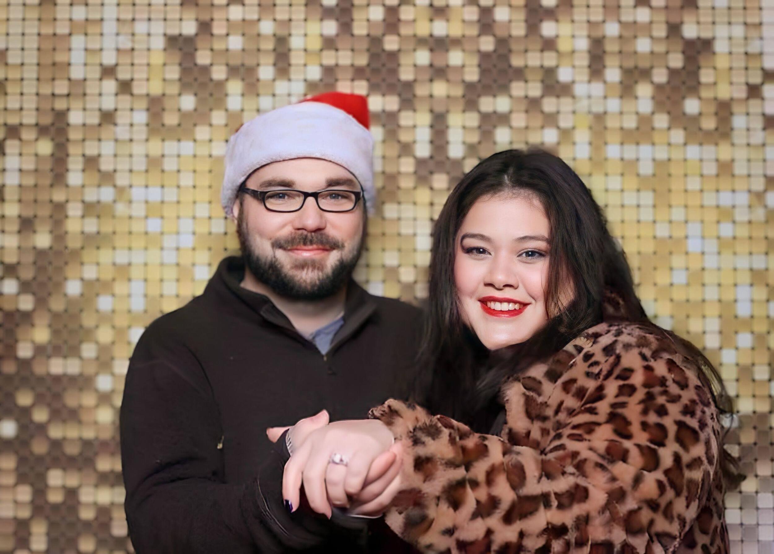 SVP Christmas Party...our first outing as an engaged couple!!