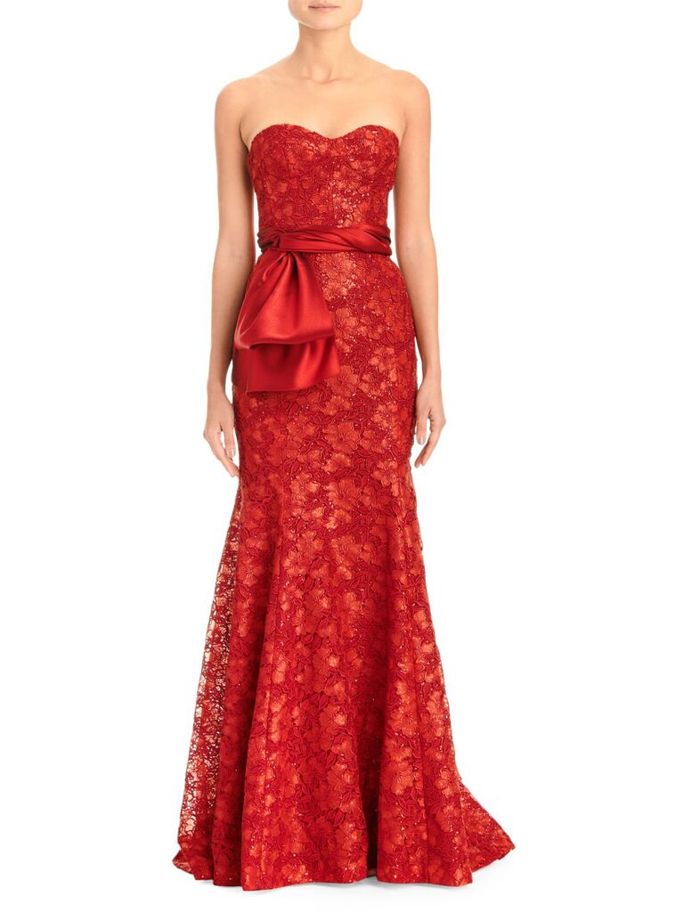 27 Red Wedding Dresses That Are Showstopping (and Shoppable)