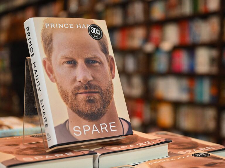Prince Harry's book Spare displayed in Barnes & Noble