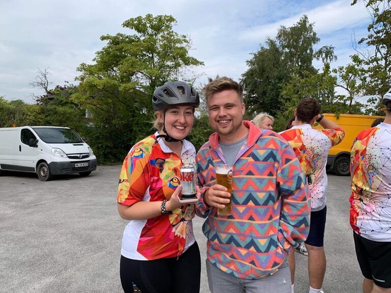 Helena took part in a 100k cycle ride for charity whilst Harry went round meeting us in pubs drinking beer… 