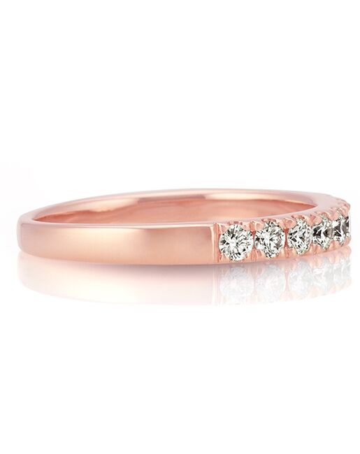  Shane  Co  Pav  Set Diamond Wedding  Band in 14k Rose  Gold  