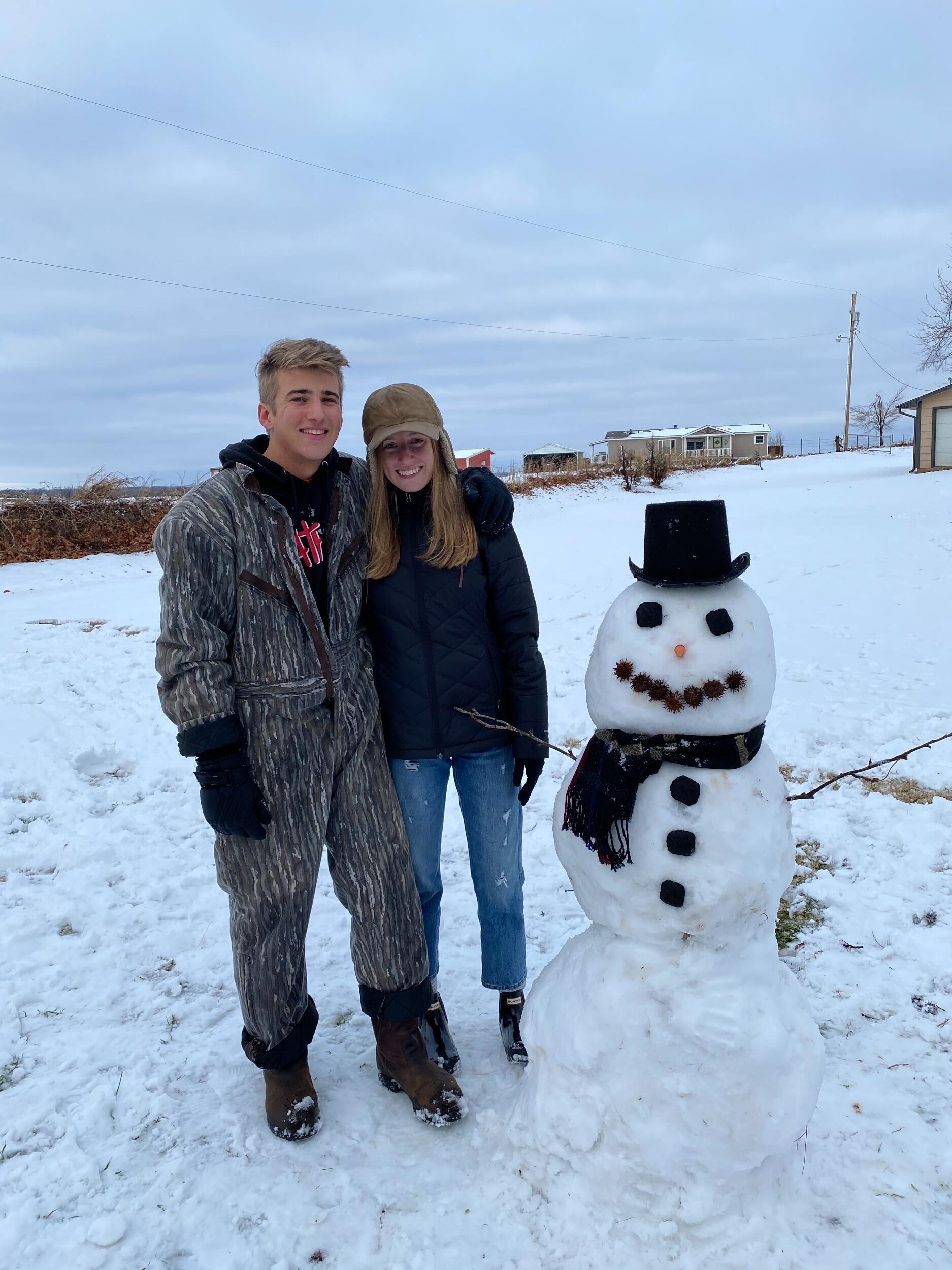 New Year's Day in the snow