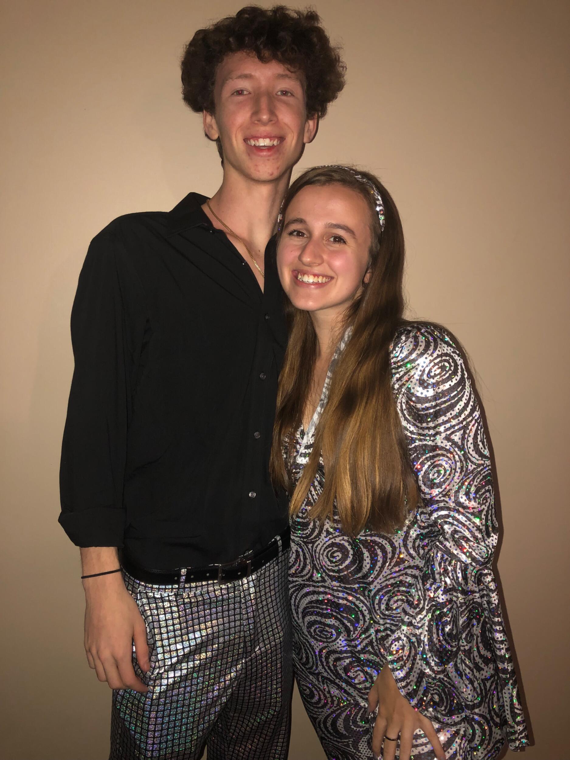 The couple loved to attend Mabrey's sorority events. At the Delta Zeta Disco, Connor was named "best dressed guy" thanks to Mabrey's great taste in silver pants!