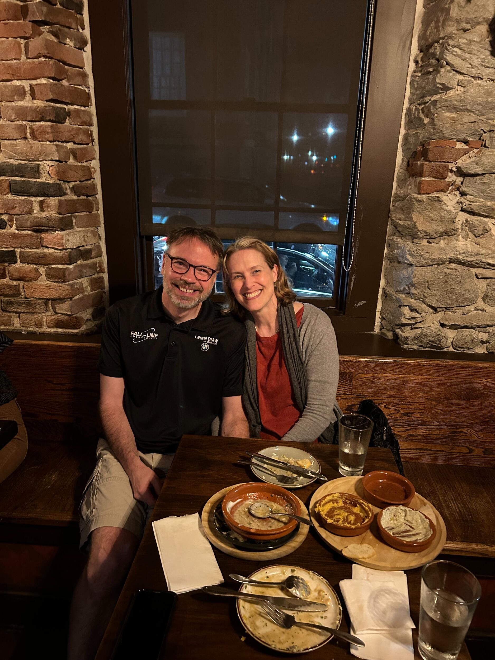 Anniversary of our first date!
Palo restaurant, Providence