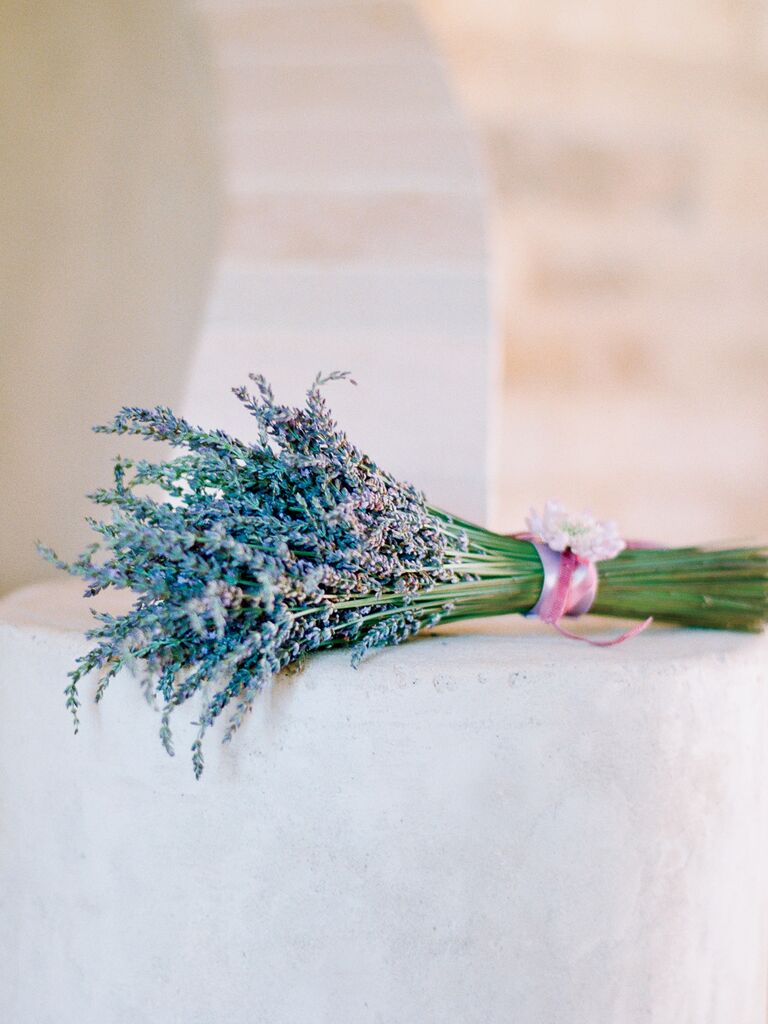 Wedding bouquet made with herbs