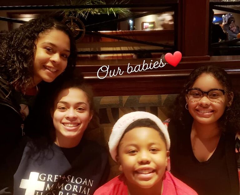 Out to dinner with our babies.