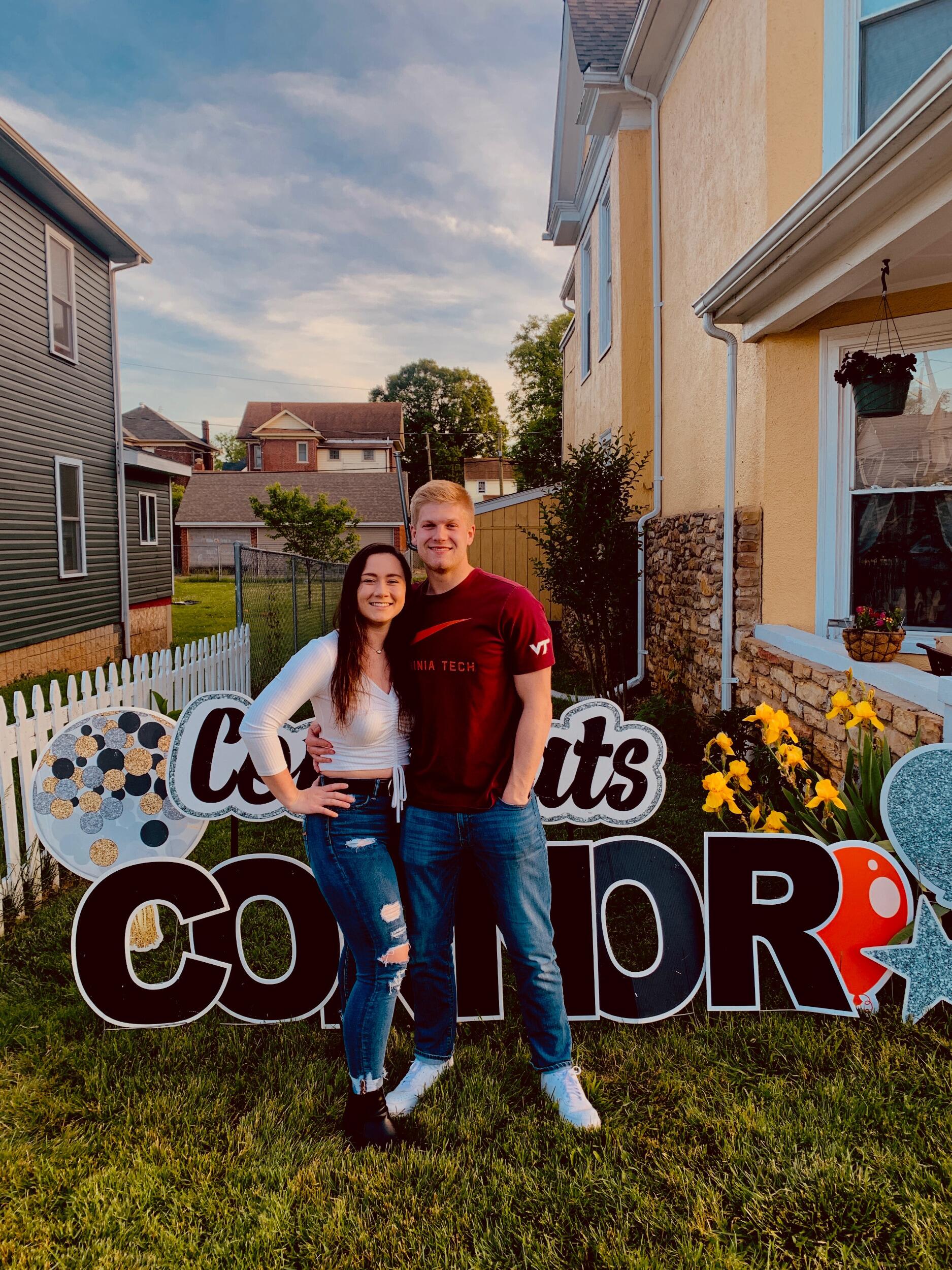 Connor graduated from VT!