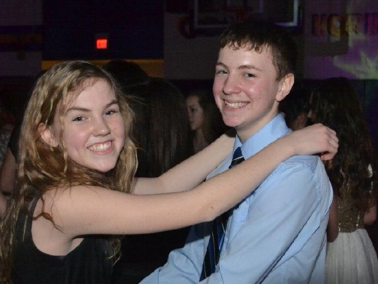 Our first slow dance in 8th grade!