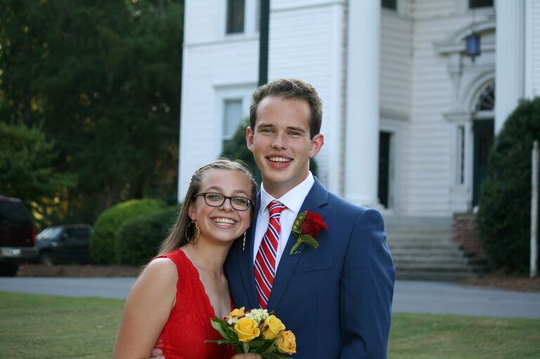 Homecoming, our first high school dance together.