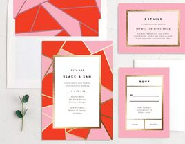 Geometric wedding invites