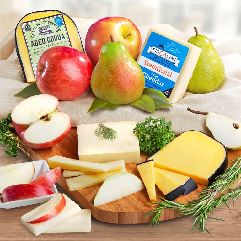 Fruit and cheese gift box idea for 40th anniversary idea. 