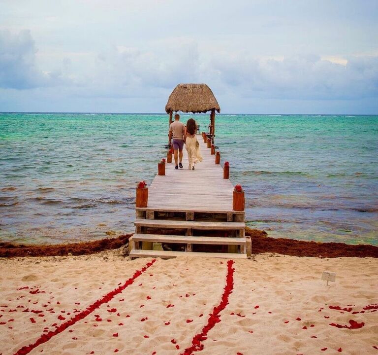 The best day of our lives. The day we got engaged in Tulum, Mexico.