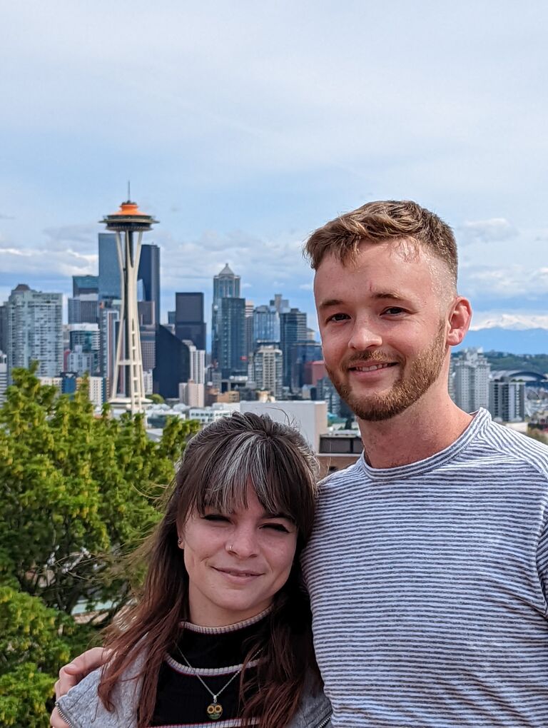 Visiting Savannah's brother who beat us to WA
