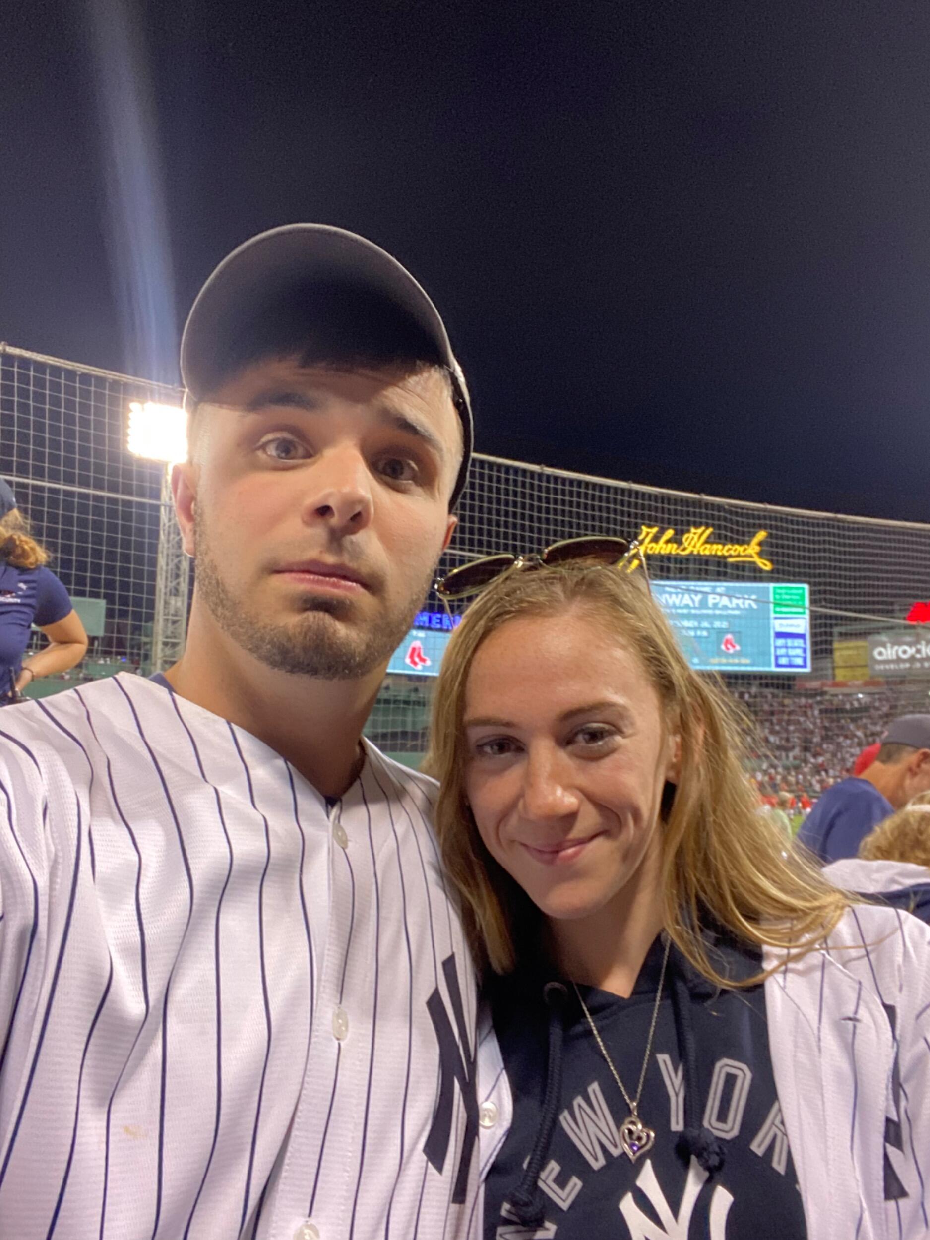 Christopher almost gets Emily killed at a Yankees Vs. RedSox game in Boston.
