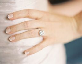 Bride with engagement ring