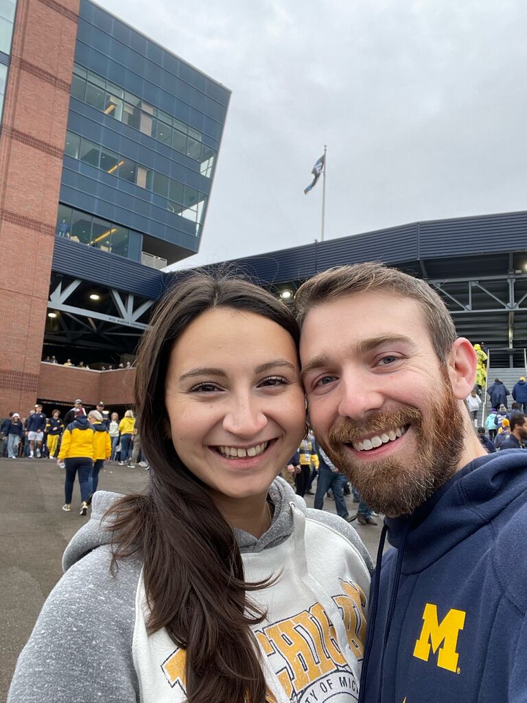Claudia's first trip to the Big House (a Terris family rite of passage).