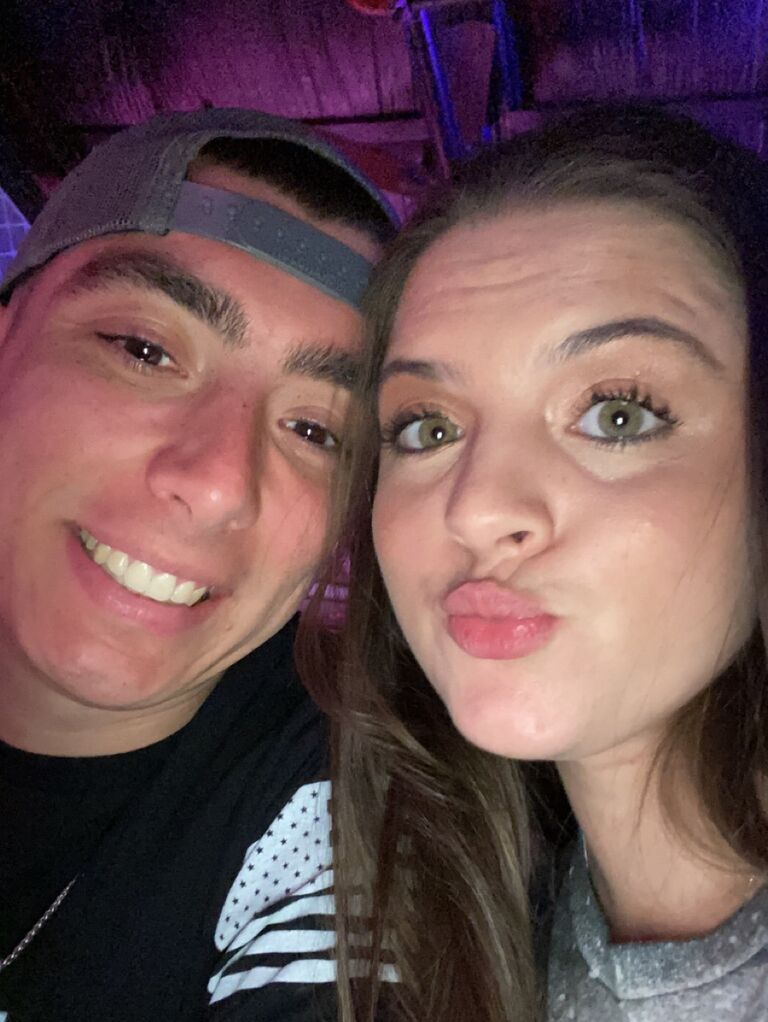 Back at our favorite spot, exactly 1 year after we met!