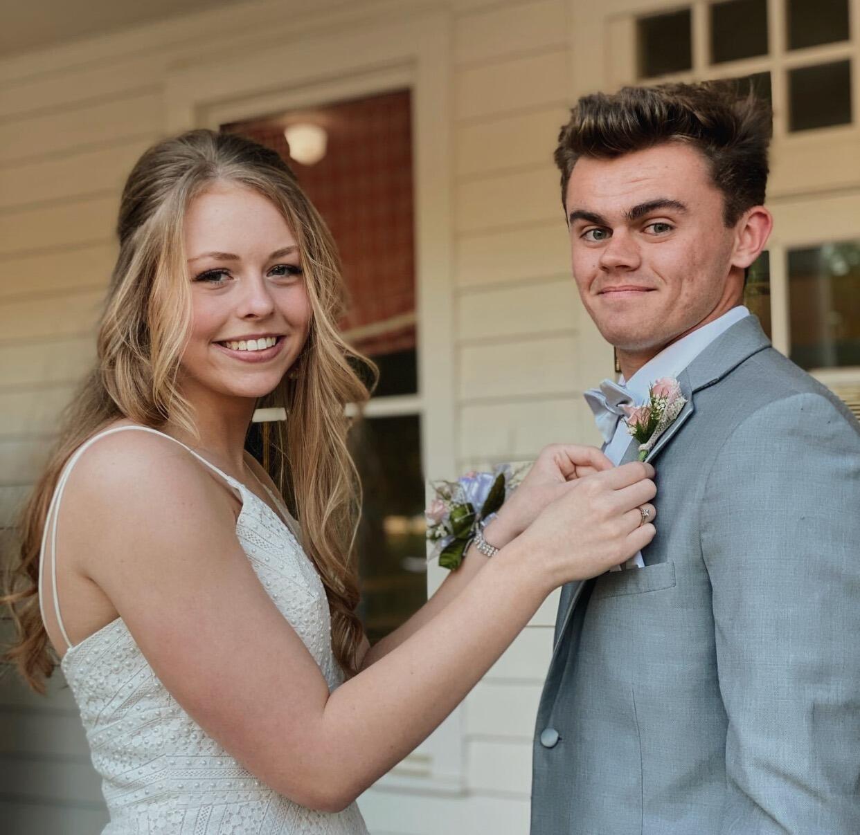 we started talking when we went to prom together in our junior year! we went as friends but ended up talking all the time after. we would find pretty much any excuse to be around each other