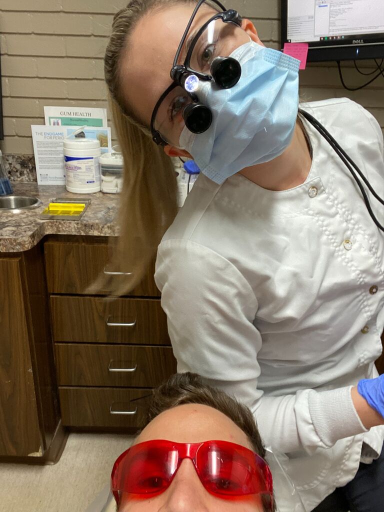 Whitney has Jason (forces Jason to) switch dentists. Jason reminds Whitney about 

HIPAA compliance.