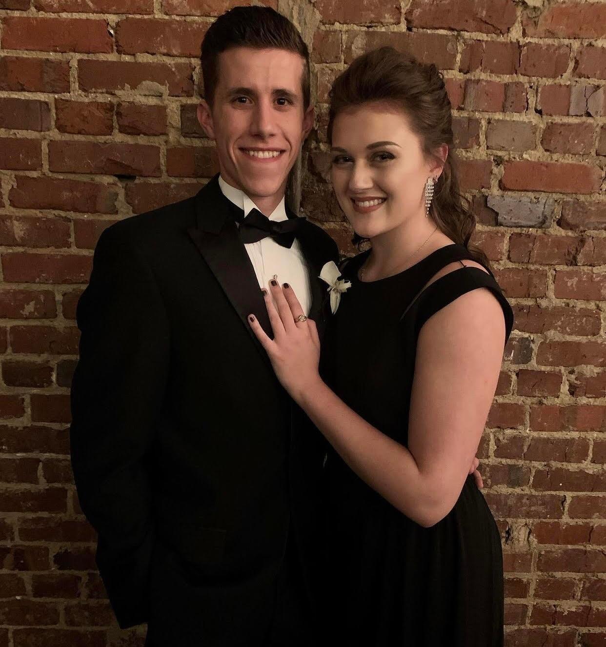 Austin caught the garter at a friend's wedding... so we knew this was coming very soon!