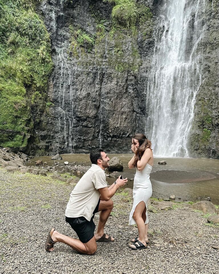 Tahiti, French Polynesia - Avi tagged along on the Wertico family trip to Tahiti. Although the original purpose of the trip was to celebrate Talia's dad's birthday, there was cause for another celebration as well! Six and a half years later, Avi popped the question in front of a gorgeous waterfall. The proposal exceeded anything Talia ever dreamed of, and the cherry on top was being surprised by Avi's mom and sister as well. Best day ever!