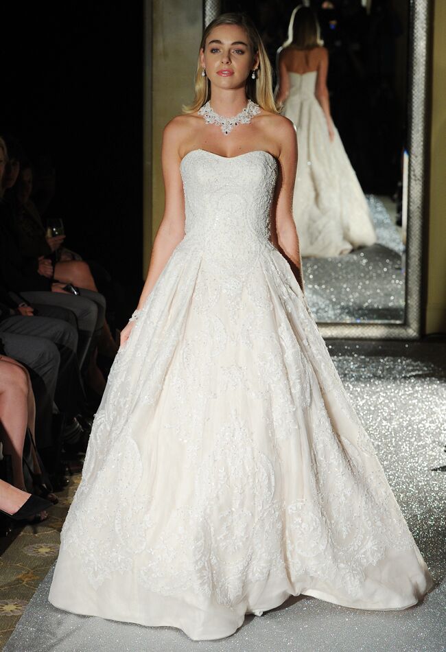 Oleg Cassini Wedding Dresses 2015 Showcases Detailed Floral Appliques ...