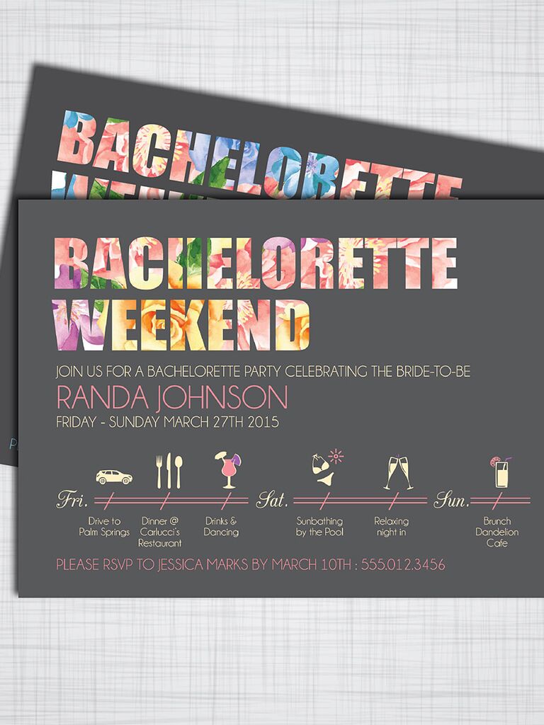 Bachelorette Itinerary Template Free Download Itinerary Template