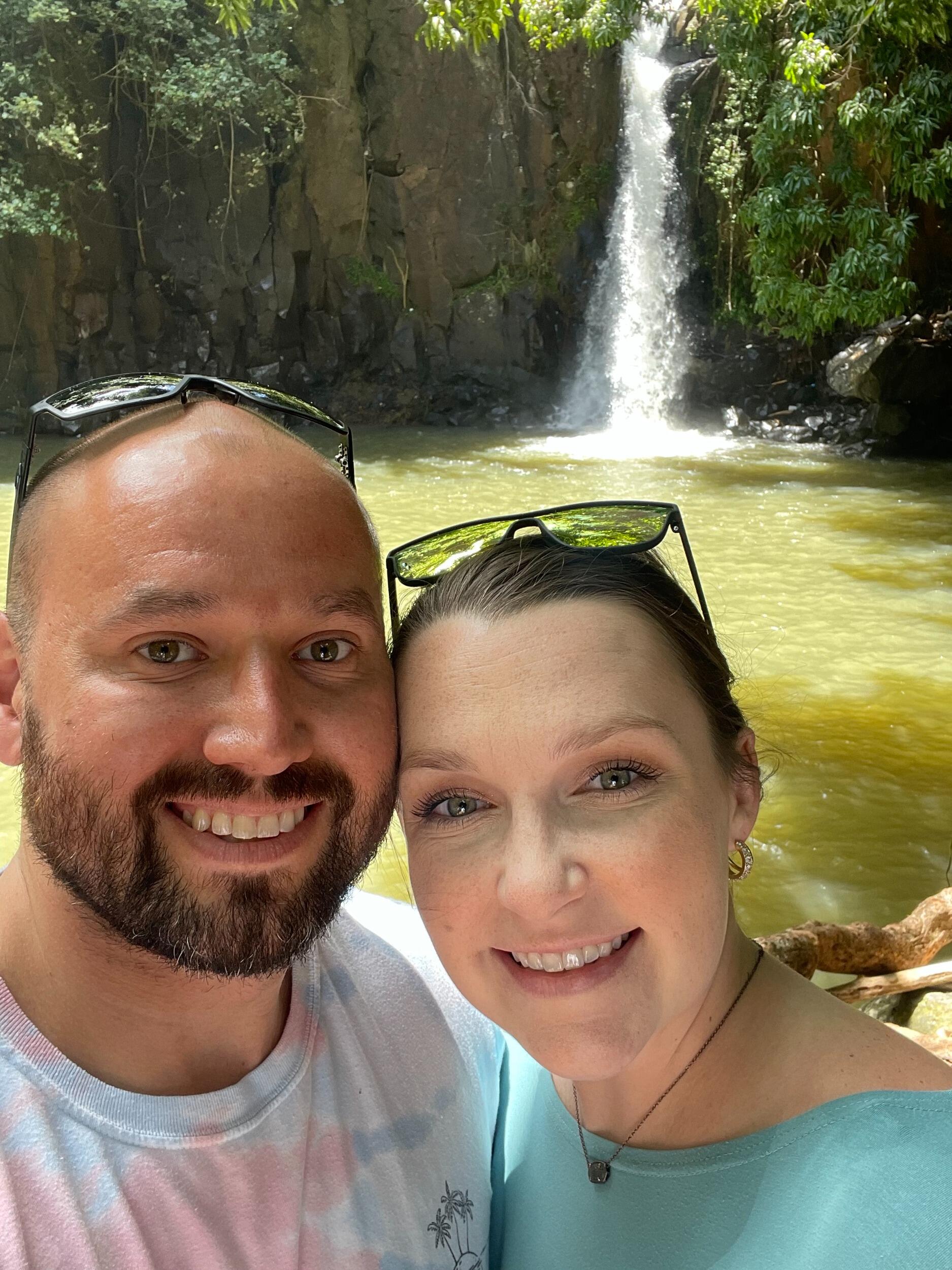 Hawaii was beautiful and filled with gorgeous waterfalls and beaches! This was in their botanical gardens where they shot some of Jurassic Park! 