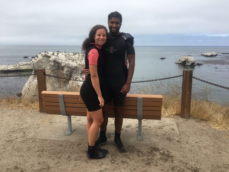 Kayaking with Mahayla's family at Pismo Beach, CA