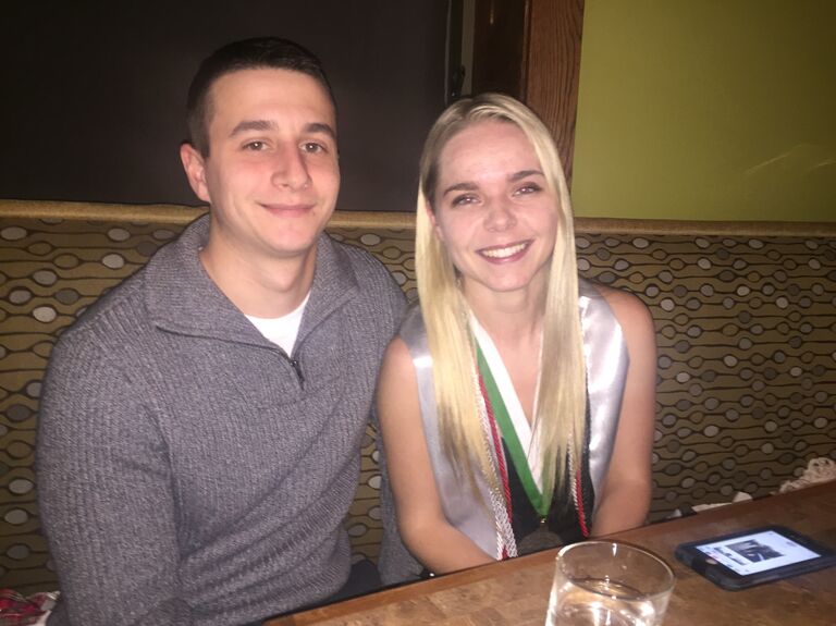 Sierra graduated from Cleveland State University where her and Chris met. Chris attended her graduation dinner and met her parents for the first time. She moved to New Jersey a week later and their long distance relationship would begin.