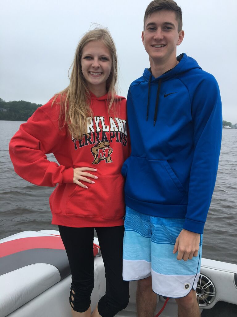Alex's first time boating with the Lowiens