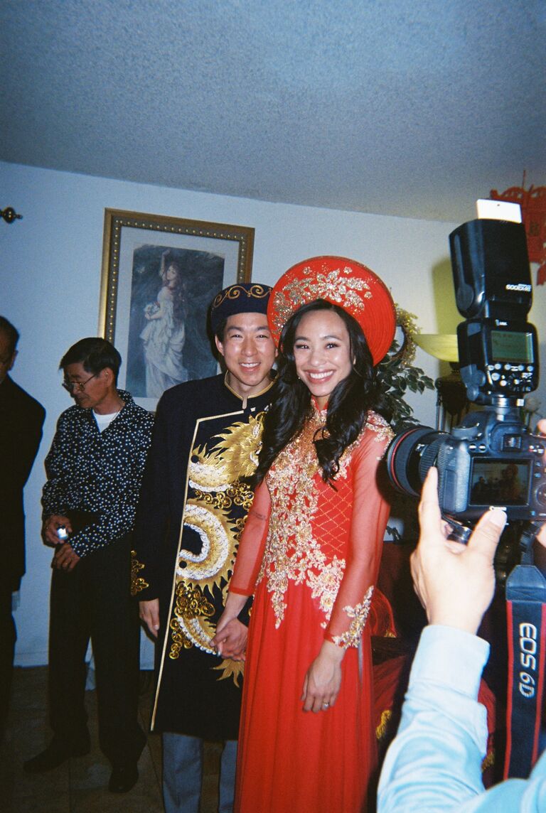 Our ~*celebrity moment*~. Celebrating our dam hoi with both of our families! 