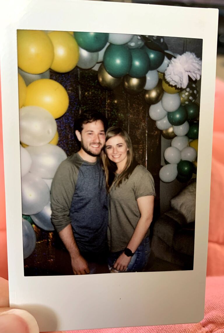 St. Patrick's Day at Morgan & Thaina's apartment - Tim has kept this polaroid picture in his wallet for the past three years.