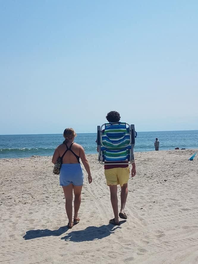 Simon loves coming to visit Morgan and her family in Kure Beach!