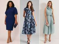 Three cocktail dresses for wedding guests over 50