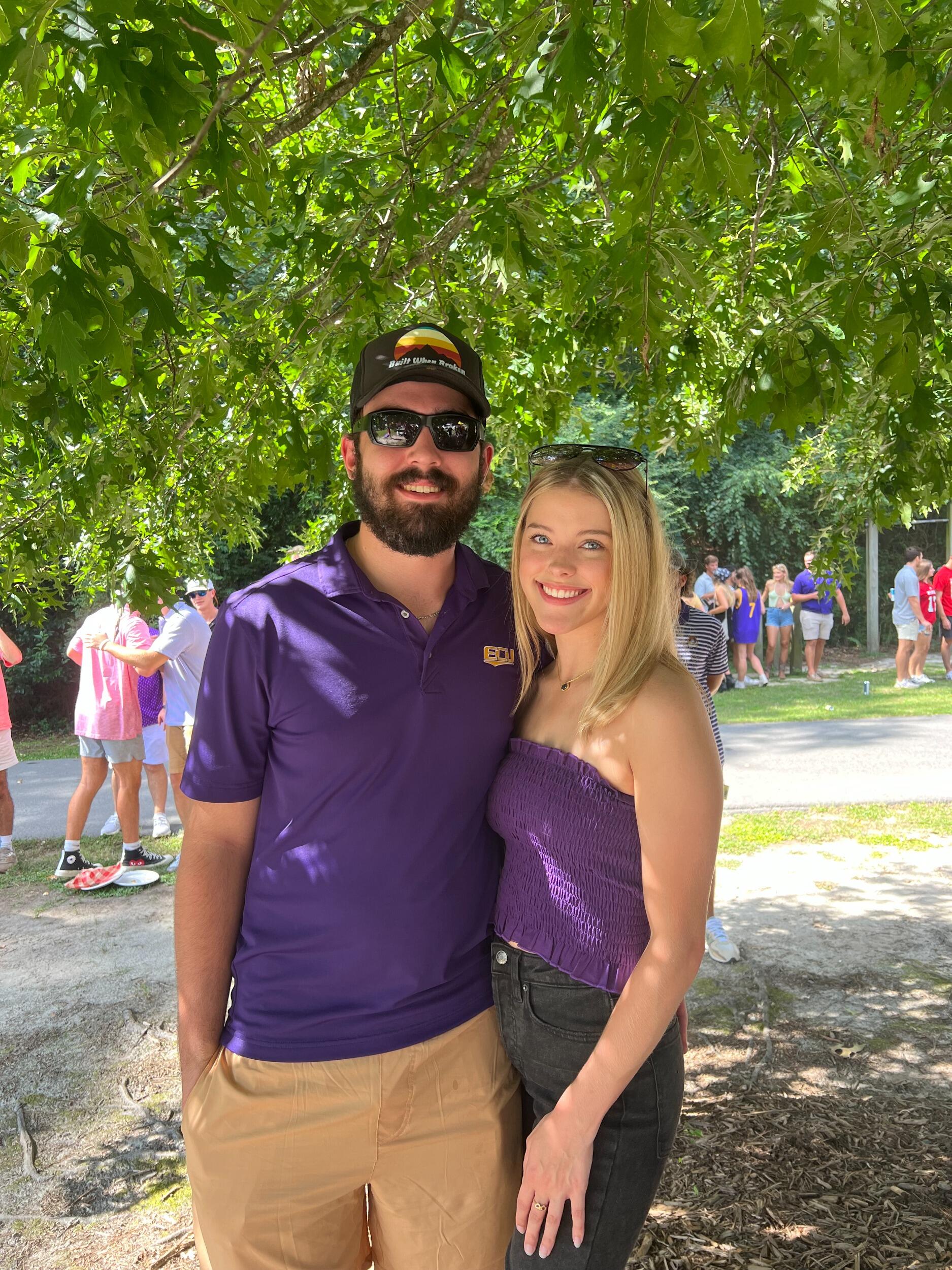 Our first picture together and Natalie's first of many ECU football games!