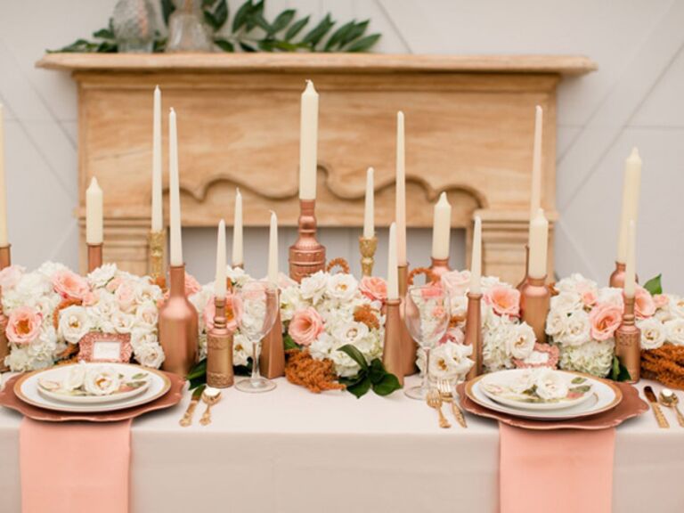 6 Rose Gold Metallic Wedding Ideas