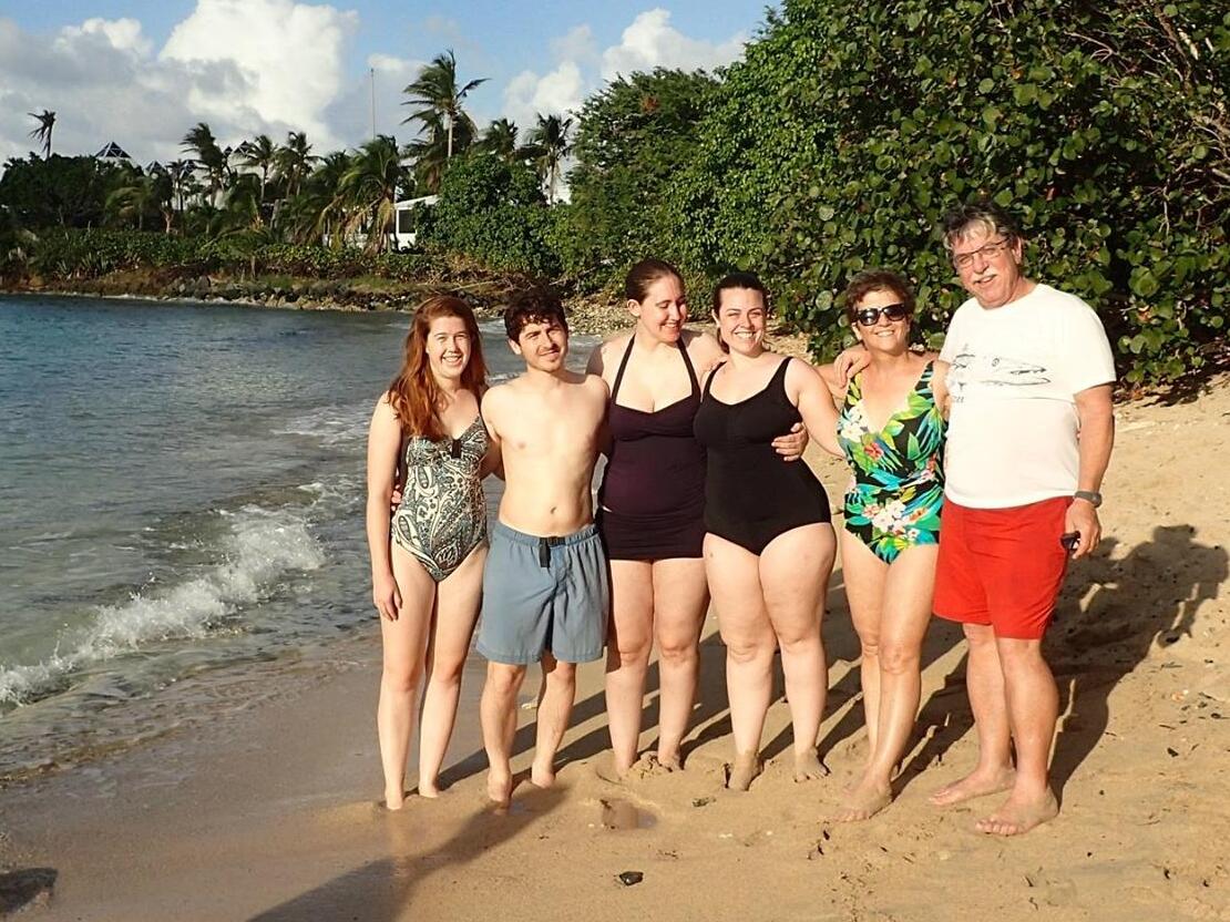 Adam and Hewson travel to the Virgin Islands to celebrate Christmas with Adam's parents, his sister and his sister-in-law. 