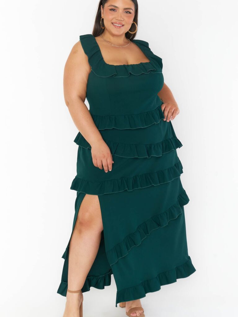 Plus Size Party Dress  High-Low for Work or Cocktail Velvet