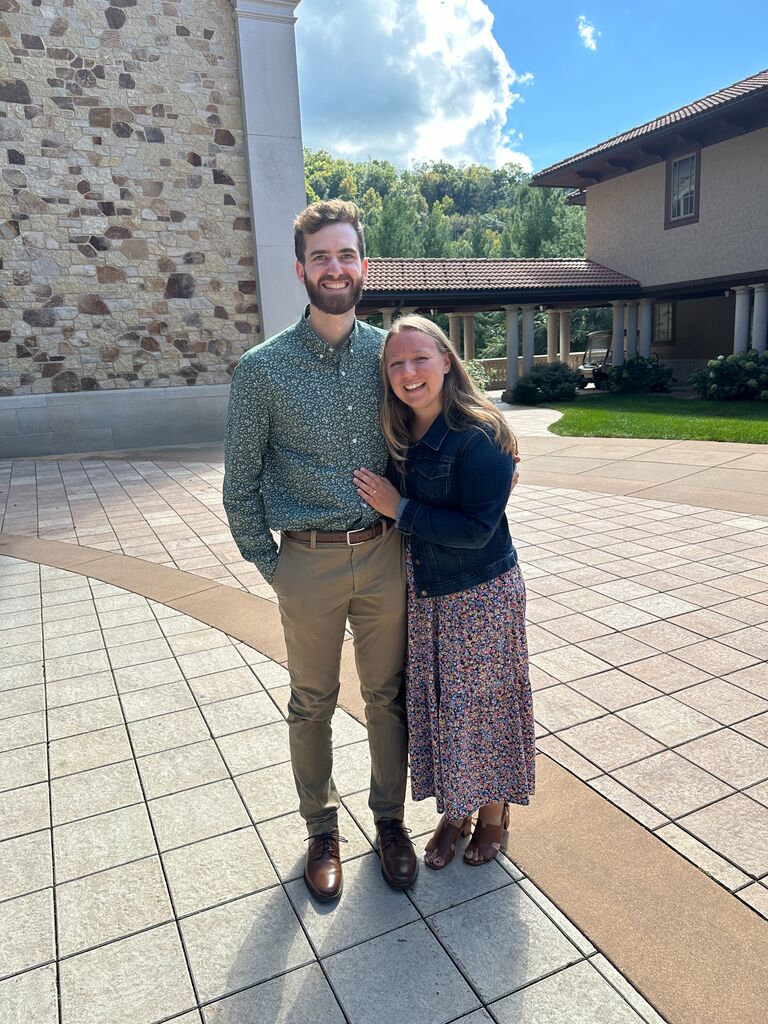 Mass at the Shrine of Our Lady of Guadalupe in LaCrosse after John proposed