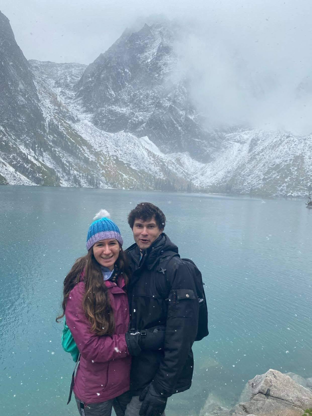Jake and Amanda went on a long and cold hike with friends, not yet knowing they both don't really care for hiking. The two did not go hiking again until 2023!