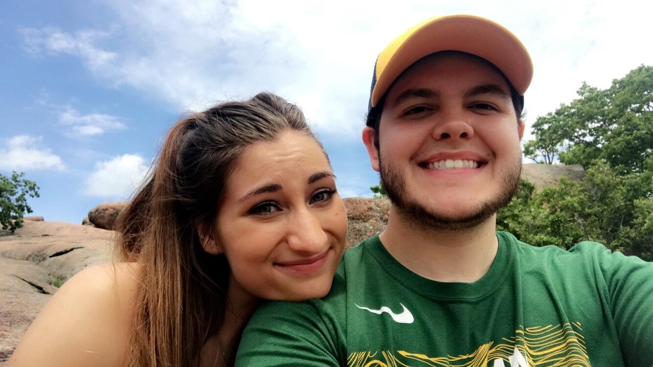 Hiking is one of our favorite things to do together. Here we are at Elephant Rocks.